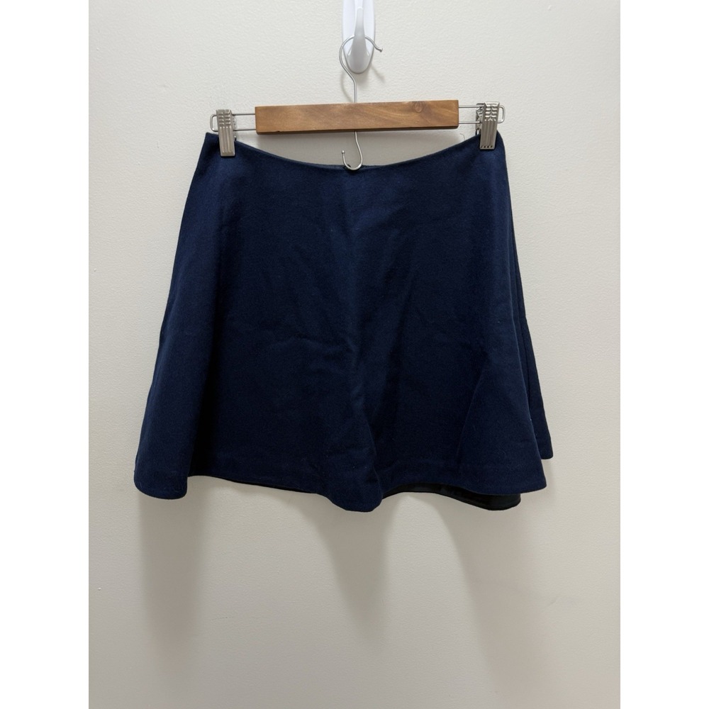Kate Spade Saturday Navy Wool Blend A-Line Mini Skirt – Size 2 Preppy Minimalist